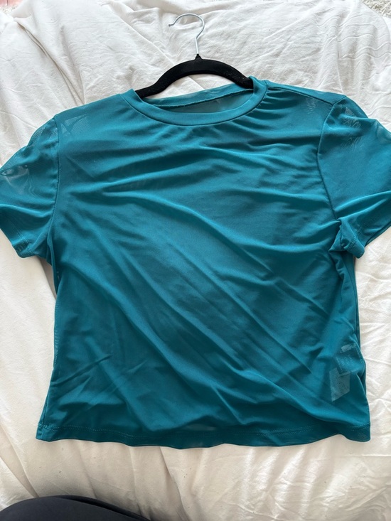 Tops - Women's Teal Short-Sleeve Crewneck Top